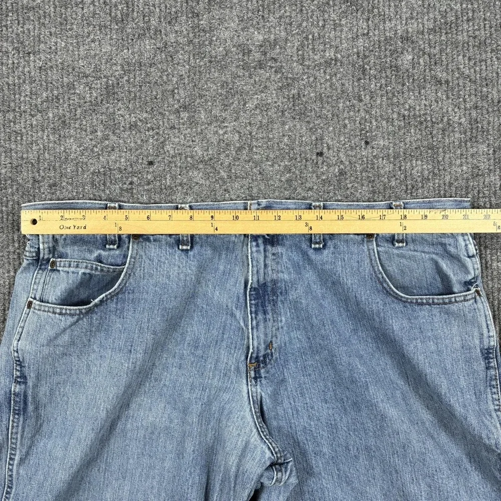 RedHead 9048-MS Relaxed Fit Jeans Mens 44x30 Light Blue Wash Straight Denim